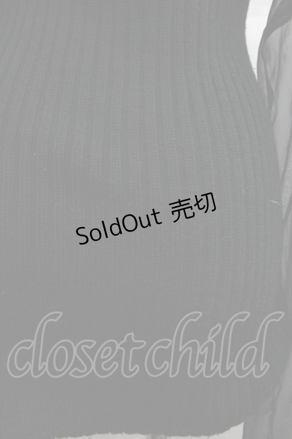 画像3: alice auaa / リブニット&ジョーゼットC/S 3 黒 I-25-12-18-022-AA-TO-SA-ZI (3)