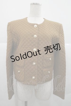 画像: INGEBORG / キルティングノーカーラージャケット  ブラウン I-25-12-18-031-LO-JA-SA-ZI