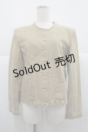 画像: INGEBORG / ノーカラーチノジャケット  ベージュ I-25-12-18-032-LO-JA-SA-ZI