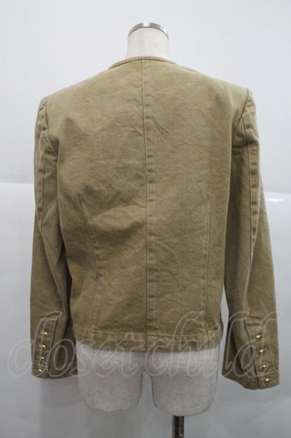 画像2: INGEBORG / ノーカラーチノジャケット  ベージュ I-25-12-18-032-LO-JA-SA-ZI (2)