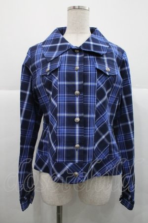 画像: ALICE and the PIRATES / A/Pタータンチェック柄ジャケット  青 I-25-12-18-035-PA-JA-SA-ZI