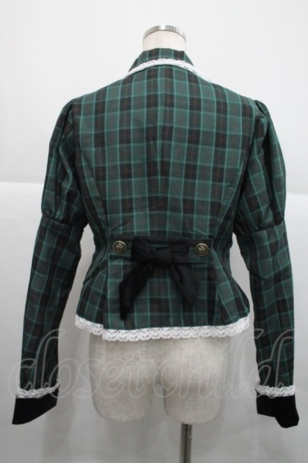 画像2: Eri Aino's collaboration / シャーロットの水曜日 ジャケット M グリーンチェック I-25-12-18-036-LO-JA-SA-ZI (2)