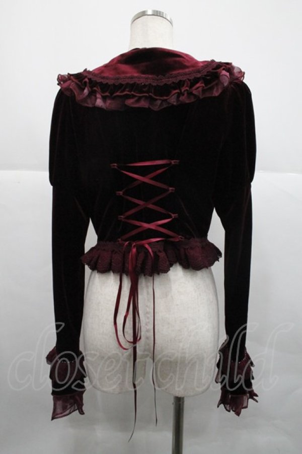 画像2: MORY HITOMI（海外ロリータブランド） / Rose Knight 3.0 ラペルコート M ボルドー I-25-12-18-037-LO-JA-SA-ZI (2)