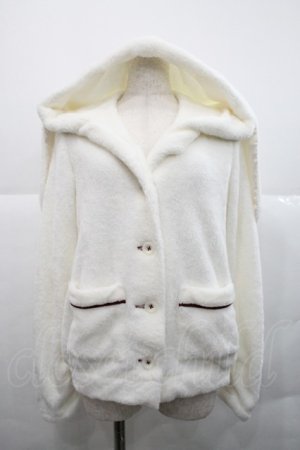画像: NO.S PROJECT / うさみみフードボアジャケット  白 I-25-12-18-038-LO-JA-SA-ZI