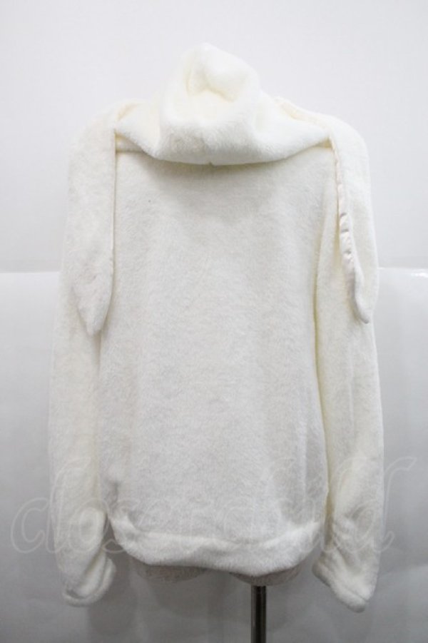 画像2: NO.S PROJECT / うさみみフードボアジャケット  白 I-25-12-18-038-LO-JA-SA-ZI (2)