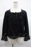 画像1: PINK HOUSE / ローズレース長袖ブラウス  黒 I-25-12-22-045-LO-BL-SA-ZI (1)