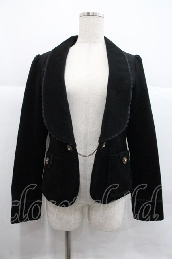 画像1: axes femme / 襟取り外し3wayジャケット Ｍ ブラック I-25-12-22-048-AX-JA-TE-ZI (1)