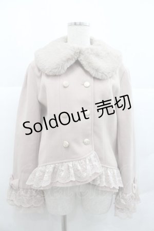 画像: axes femme / 裾レースショートコート M ピンク I-25-12-22-049-AX-CO-SA-ZI