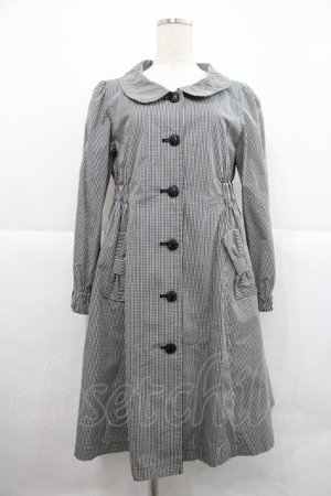 画像: Emily Temple cute / シャーリングギンガムコート  ブラックチェック I-25-12-22-051-ET-CO-SA-ZI