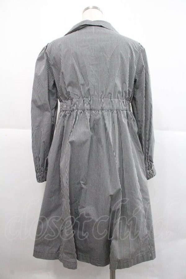 画像2: Emily Temple cute / シャーリングギンガムコート  ブラックチェック I-25-12-22-051-ET-CO-SA-ZI (2)