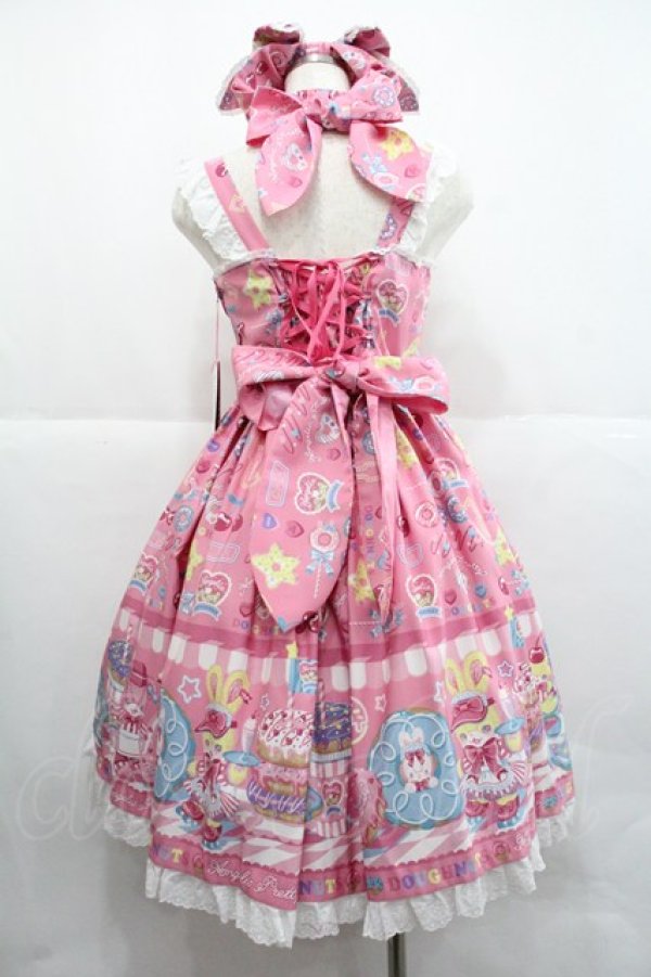 画像2: Angelic Pretty / Toy's Donut DinerジャンパースカートSet  ピンク I-25-12-22-052-AP-OP-SA-ZI (2)