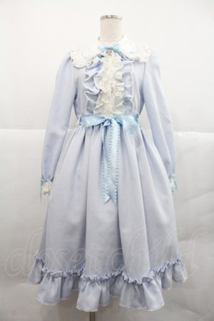 画像: ALICE and the PIRATES / ナターシャリボンワンピース  サックスＸ白 I-25-12-22-054-PA-OP-SA-ZI