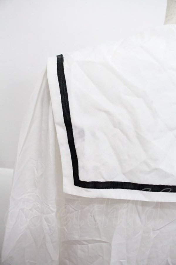 画像3: Amavel / タイ付きセーラーブラウス  白Ｘ黒 I-25-12-22-006-CA-BL-SA-ZI (3)