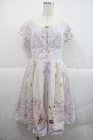 画像: Secret Honey / エンドロール地図柄ワンピース(ラプンツェルver)  ラベンダー I-25-12-22-057-CA-OP-SA-ZI