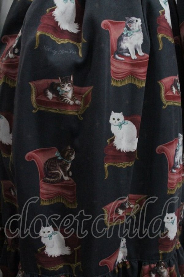 画像3: Melody BasKet / Cats castleレースヨークワンピース  黒 I-25-12-22-058-LO-OP-SA-ZI (3)