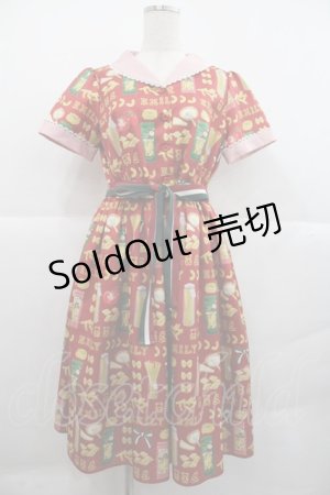 画像: Emily Temple cute / PASTA!!ワンピース  赤 I-25-12-22-059-ET-OP-SA-ZI