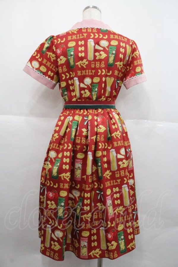 画像2: Emily Temple cute / PASTA!!ワンピース  赤 I-25-12-22-059-ET-OP-SA-ZI (2)