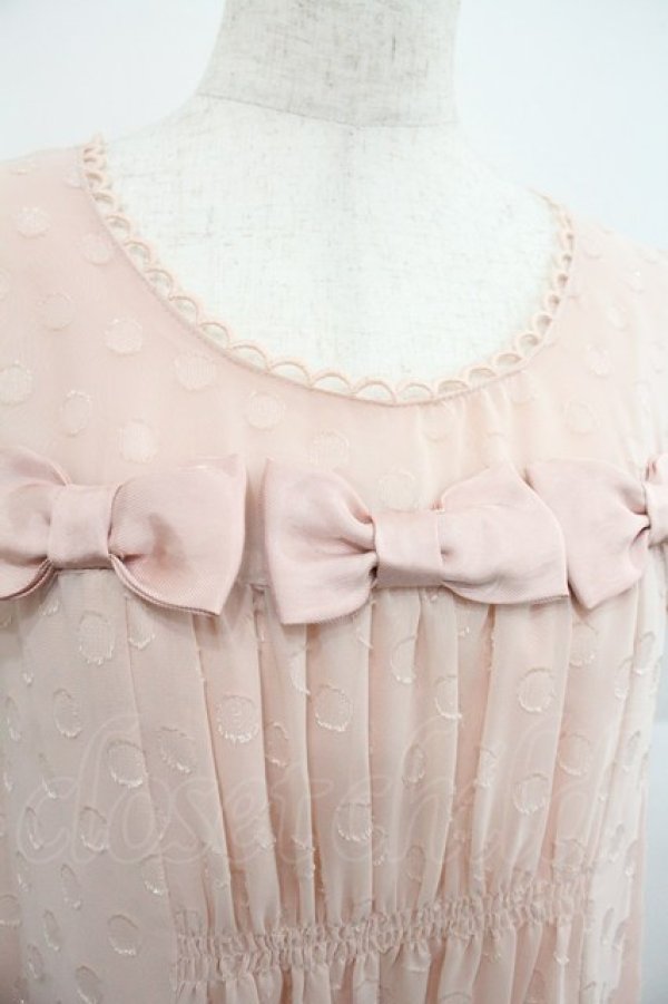 画像3: Emily Temple cute / 3つリボンドットワンピース  ピンク×ピンク I-25-12-22-061-ET-OP-SA-ZI (3)