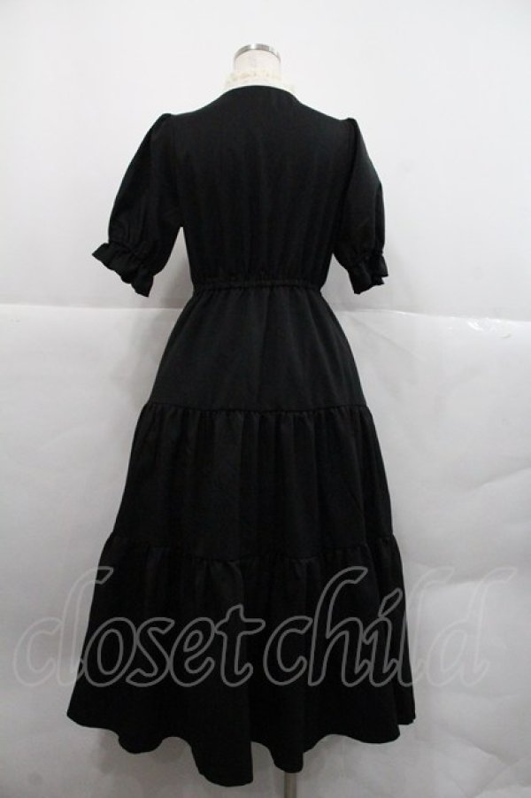 画像2: m petit by misako / TT*AMデシンヨークワンピース M 黒Ｘアイボリー I-25-12-22-064-LO-OP-SA-ZI (2)