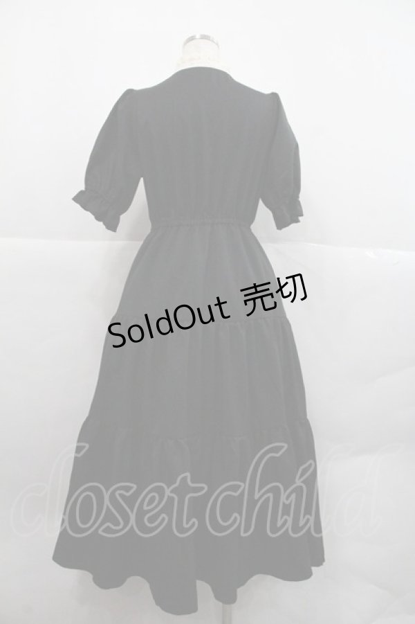 画像2: m petit by misako / TT*AMデシンヨークワンピース M 黒Ｘアイボリー I-25-12-22-064-LO-OP-SA-ZI (2)