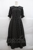 画像1: m petit by misako / 梨地水玉半袖ワンピース M 黒 I-25-12-22-066-LO-OP-SA-ZI (1)