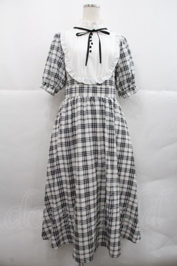 画像1: m petit by misako / チェックキリカエワンピース L 中黒 I-25-12-22-067-LO-OP-SA-ZI (1)