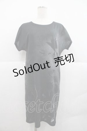 画像: abilletage / Tシャツワンピース【crow】  黒Ｘグレー I-25-12-22-080-GO-OP-SA-ZI
