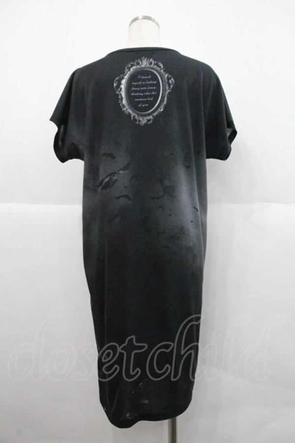 画像2: abilletage / Tシャツワンピース【crow】  黒Ｘグレー I-25-12-22-080-GO-OP-SA-ZI (2)