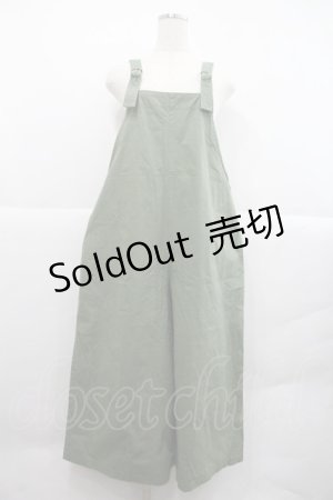 画像: PINK HOUSE / ロゴ刺繍サロペット  グリーン I-25-12-22-084-LO-OP-SA-ZI