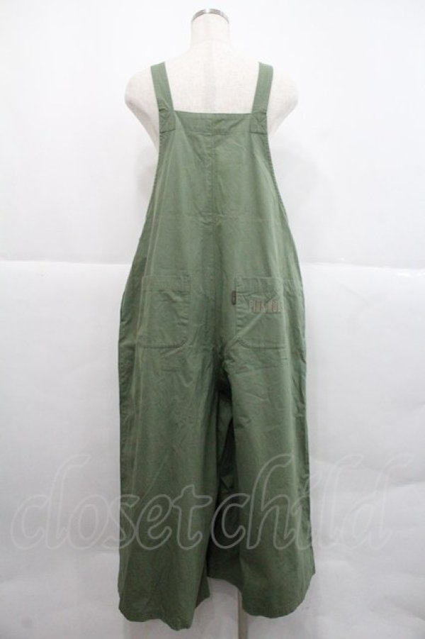 画像2: PINK HOUSE / ロゴ刺繍サロペット  グリーン I-25-12-22-084-LO-OP-SA-ZI (2)