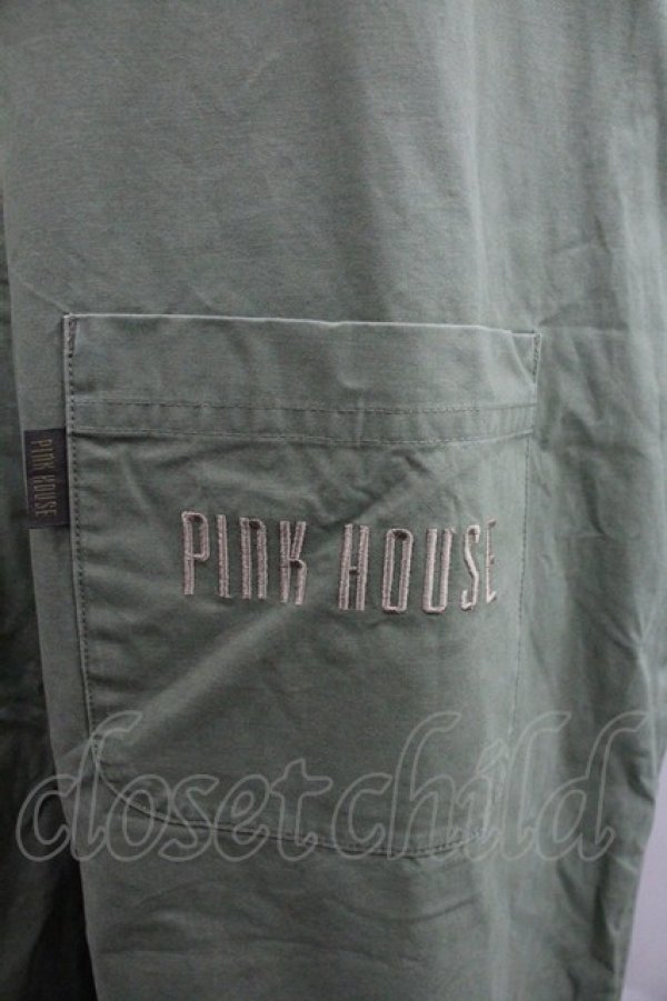 画像3: PINK HOUSE / ロゴ刺繍サロペット  グリーン I-25-12-22-084-LO-OP-SA-ZI (3)