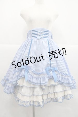 画像: Hoshibako Works / MARION CREPES ×HoshibakoWorks デコレーションバッスルスカート  ブルー I-25-12-22-085-LO-SK-SA-ZI