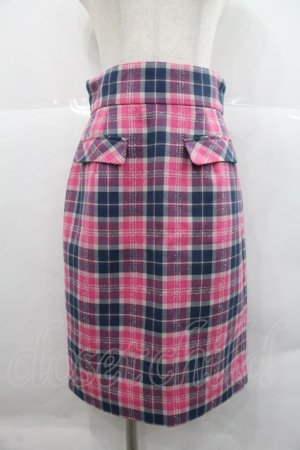 画像: 31 sons de mode / チェックタイトスカート  ピンクＸ青 I-25-12-22-090-0-SK-SA-ZI