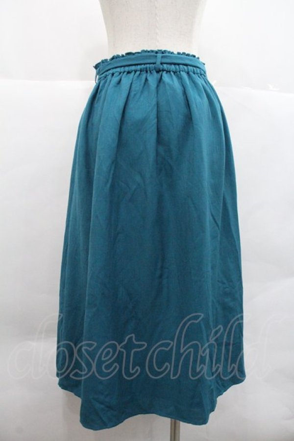 画像2: axes femme / アラジン刺繍ミディスカート M 青Ｘ白 I-25-12-22-091-AX-SK-SA-ZI (2)