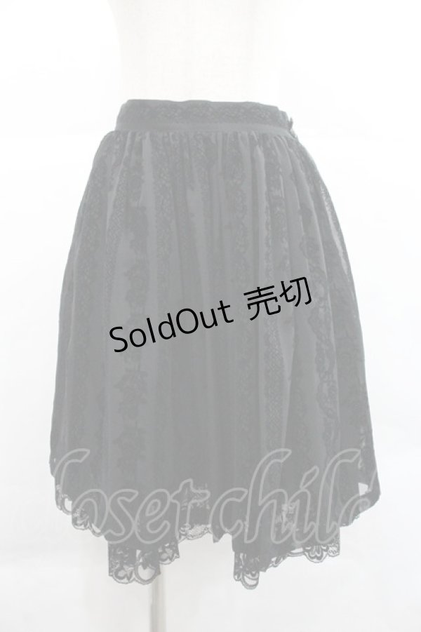 画像1: MIHO MATSUDA / フロッキーミニスカート M ブラック I-25-12-22-094-GO-SK-SA-ZI (1)