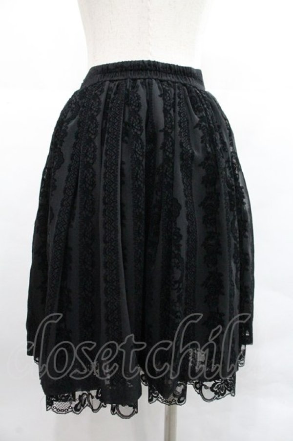 画像2: MIHO MATSUDA / フロッキーミニスカート M ブラック I-25-12-22-094-GO-SK-SA-ZI (2)