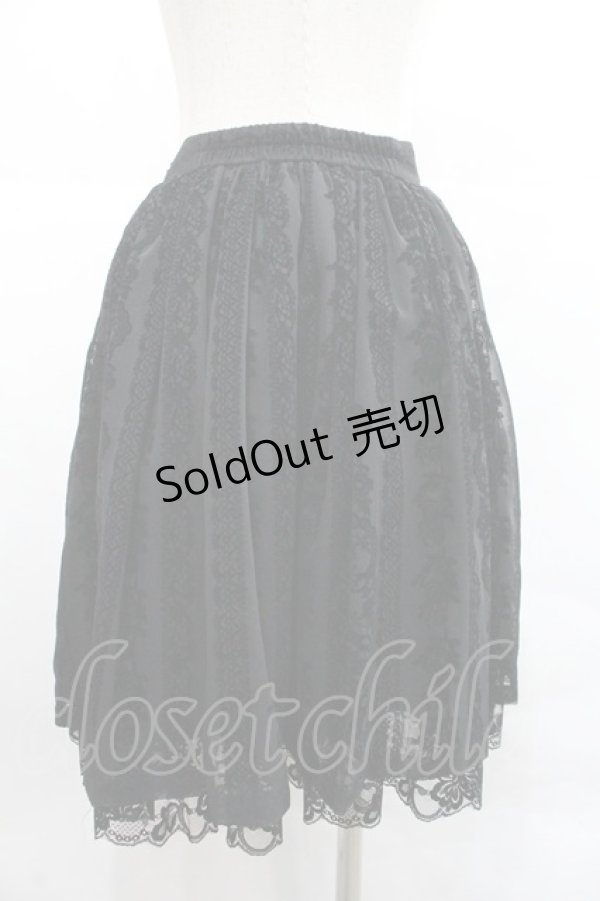 画像2: MIHO MATSUDA / フロッキーミニスカート M ブラック I-25-12-22-094-GO-SK-SA-ZI (2)