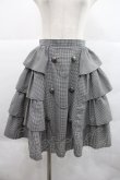 画像1: ALICE and the PIRATES / サイドフリル千鳥スカート  ブラック×ホワイト I-25-12-22-095-PA-SK-SA-ZI (1)