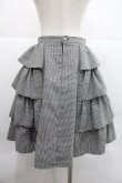 画像2: ALICE and the PIRATES / サイドフリル千鳥スカート  ブラック×ホワイト I-25-12-22-095-PA-SK-SA-ZI (2)