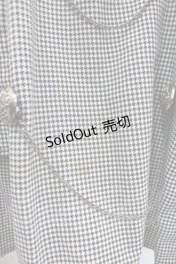 画像3: ALICE and the PIRATES / サイドフリル千鳥スカート  ブラック×ホワイト I-25-12-22-095-PA-SK-SA-ZI (3)