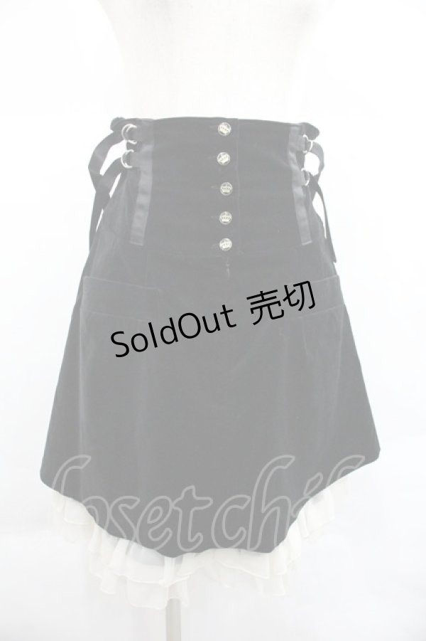 画像1: MIHO MATSUDA / 別珍スカート M ブラック I-25-12-22-097-GO-SK-SA-ZI (1)