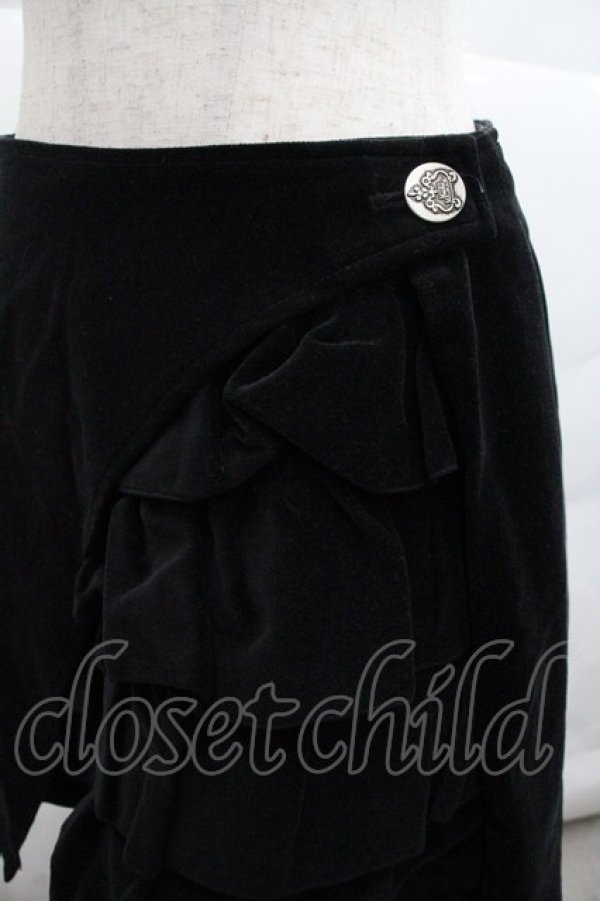 画像3: MIHO MATSUDA / 別珍フリルスカート M ブラック I-25-12-22-098-GO-SK-SA-ZI (3)