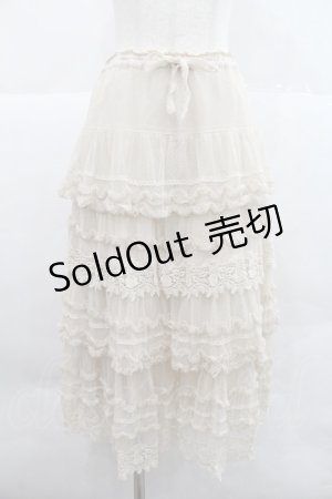 画像: PINK HOUSE / ローズレースドットチュールスカート  生成り I-25-12-22-099-LO-SK-SA-ZI
