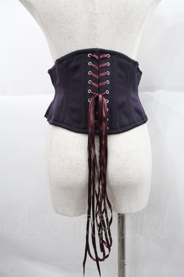 画像2: abilletage / ベーシックサテンミニコルセット 5 パープル I-25-12-22-103-GO-ZA-SA-ZI (2)