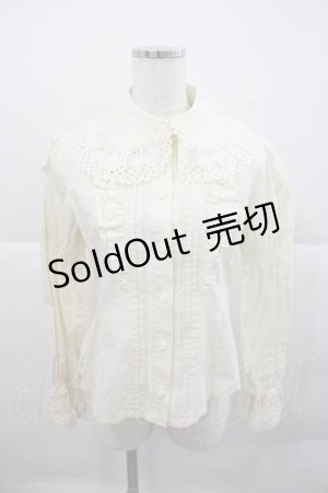 画像: BABY,THE STARS SHINE BRIGHT / 後ろピンタック長袖リボンタイ付ブラウス  キナリ I-25-12-22-012-BA-BL-SA-ZI