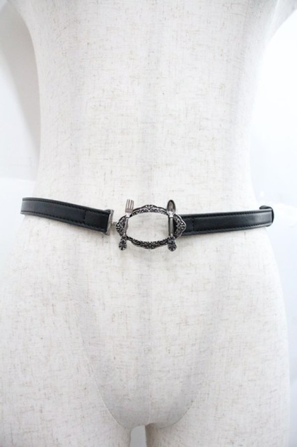 画像1: axes femme POETIQUE / カトラリースライドベルト  黒 I-25-12-22-108-AX-ZA-TE-ZI (1)