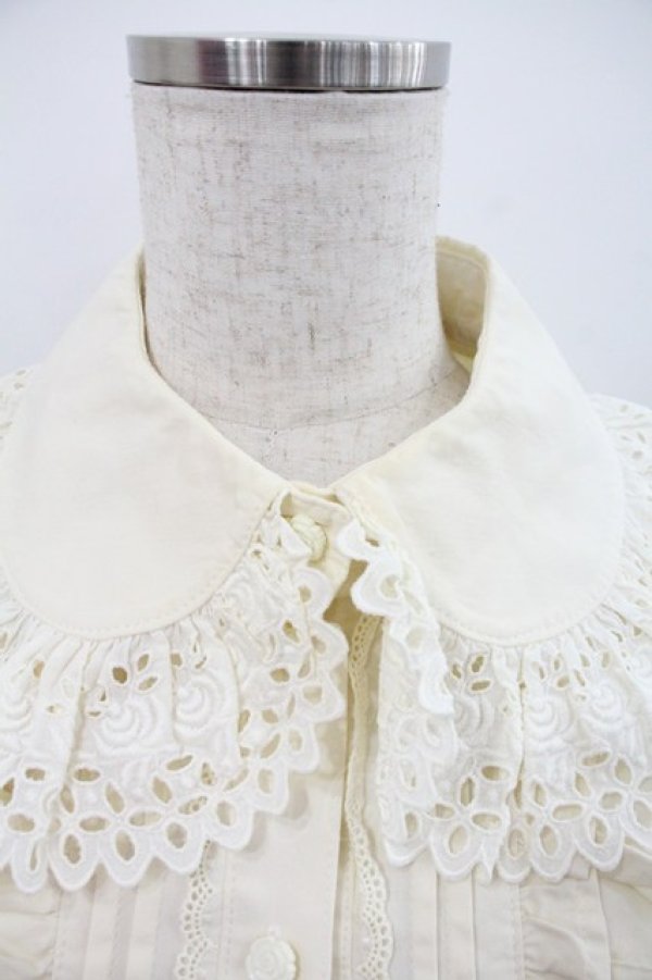 画像2: BABY,THE STARS SHINE BRIGHT / 後ろピンタック長袖リボンタイ付ブラウス  キナリ I-25-12-22-012-BA-BL-SA-ZI (2)