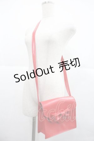 画像: Heart E / スカラップリボンショルダーバッグ  赤 I-25-12-22-110-LO-BG-SA-ZI