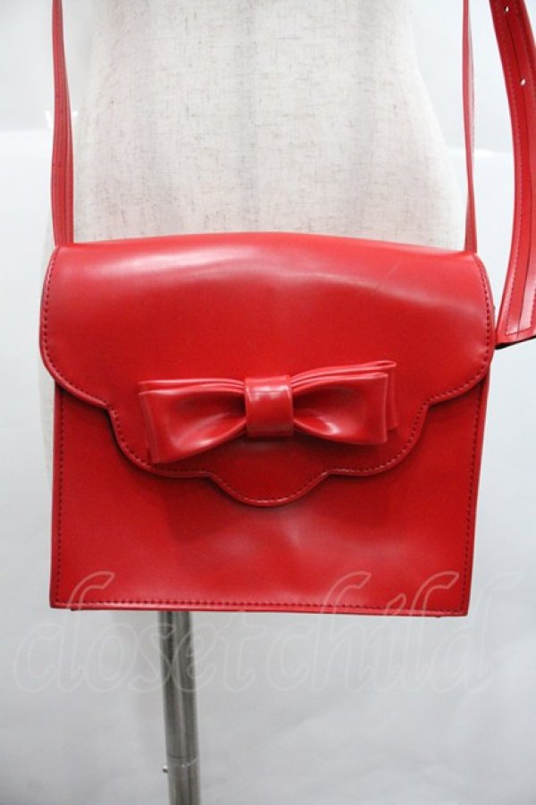 画像2: Heart E / スカラップリボンショルダーバッグ  赤 I-25-12-22-110-LO-BG-SA-ZI (2)