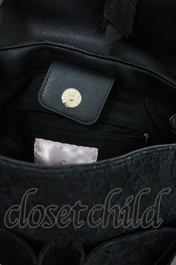 画像3: Swankiss / レースリボンリュック  黒 I-25-12-22-112-CA-BG-SA-ZI (3)